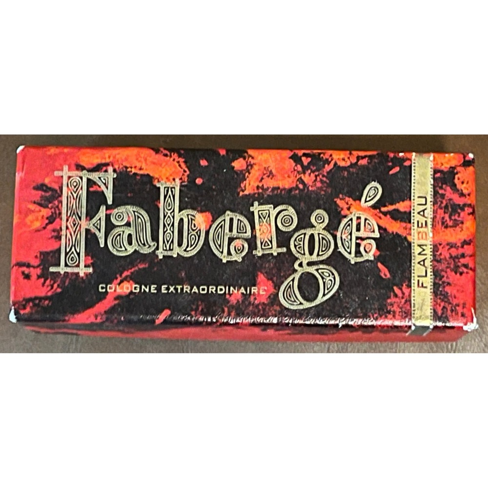 Faberge Flambeau Cologne Extraordinaire Vintage Perfume Advertising Box Only